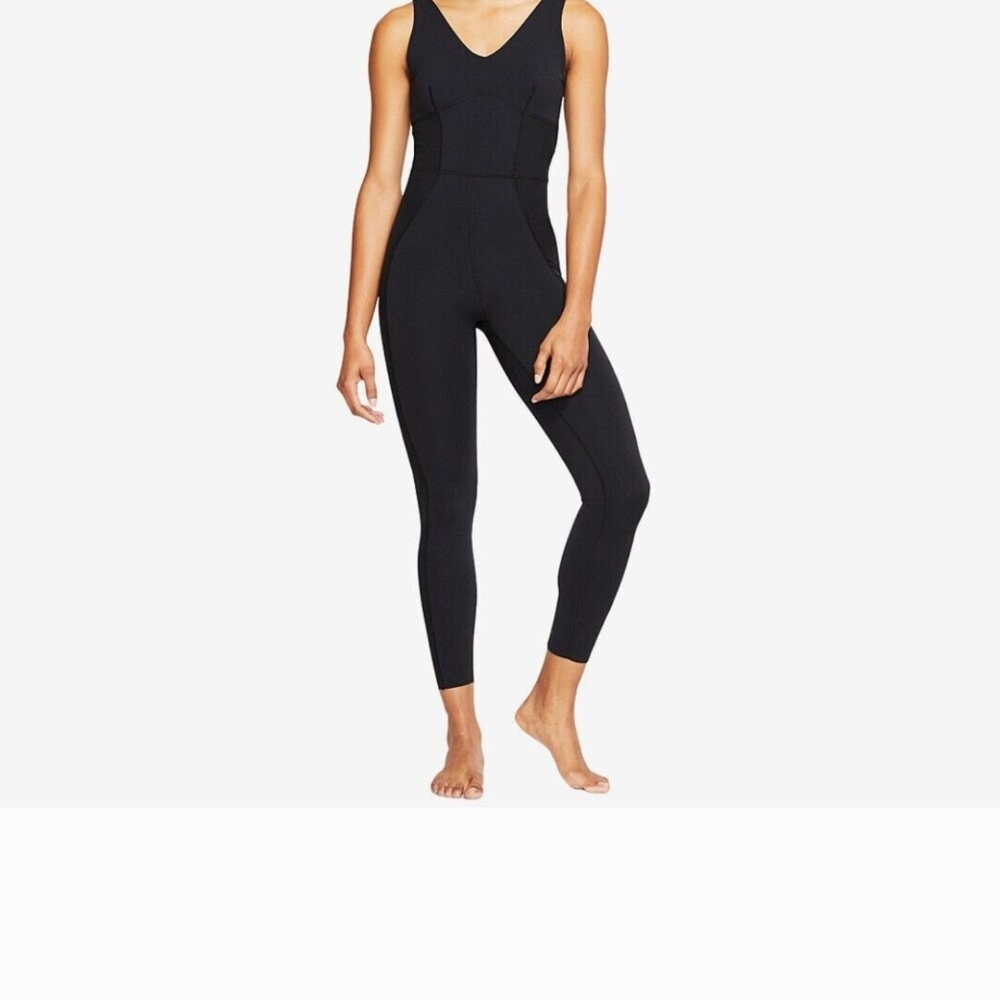 Nike Yoga Luxe Infinalon Black Jumpsuit - LARGE